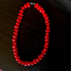 Red Faux Stone Necklace